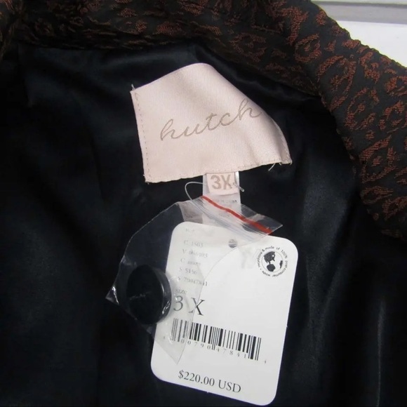 NWT HUTCH Anthropologie Rio Brown Animal Print Oversized Blazer Jacket 3X - Picture 13 of 14